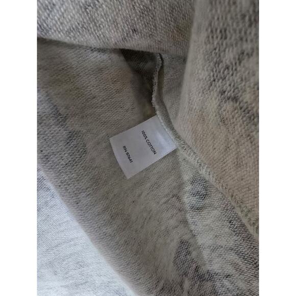 J. JILL Pleated-Back Floral Sweatshirt Oatmeal Heather Roses Cotton Size XSp - Picture 6 of 6